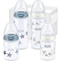Los mejores  - NUK First Choice Plus 10225106 Boy Juego de 4 biberones anti-cólico incluyendo tetinas de silicona y caja de botella- 1…